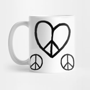 Heart Peace, Peace Love Symbols, Peace Sign Mug